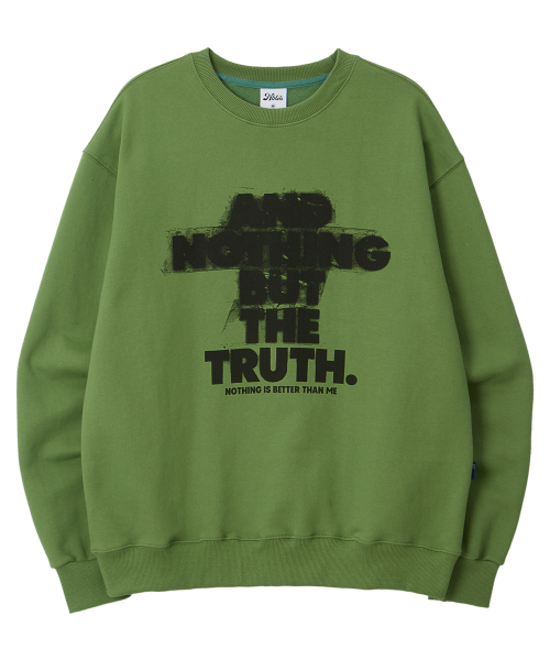 NOTHINGISBETTERTHANME(ナッシングイズベターザンミー)の「SCRATCH LETTERING SWEATSHIRT_green(スウェット・レディース・その他・M)」の1枚目の写真