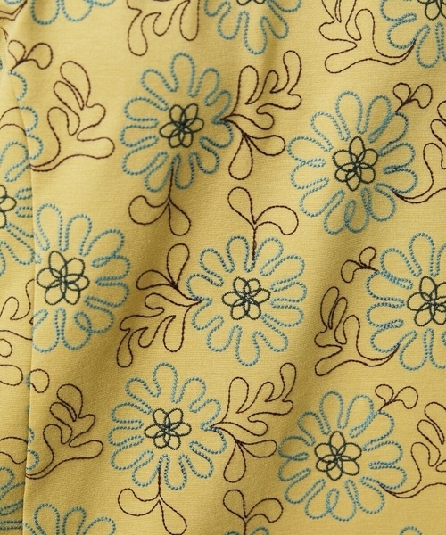 Jocomomola(ホコモモラ)の「Crisantemo curvo フラワー総刺繍ワンピース(ワンピース・レディース・マスタード/ネイビー・40)」の13枚目の写真