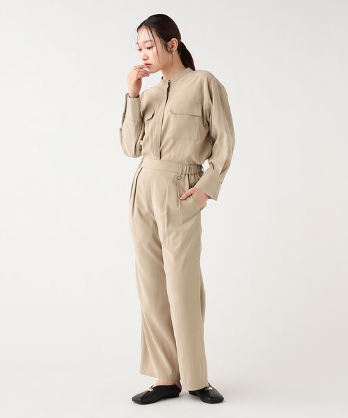 BEAMS HEART（ビームスハート）の「2WAY フィブリル カシュクール シャツ（シャツ/ブラウス・レディース・チャコールグレー/ベージュ・FREE）」の3枚目の写真