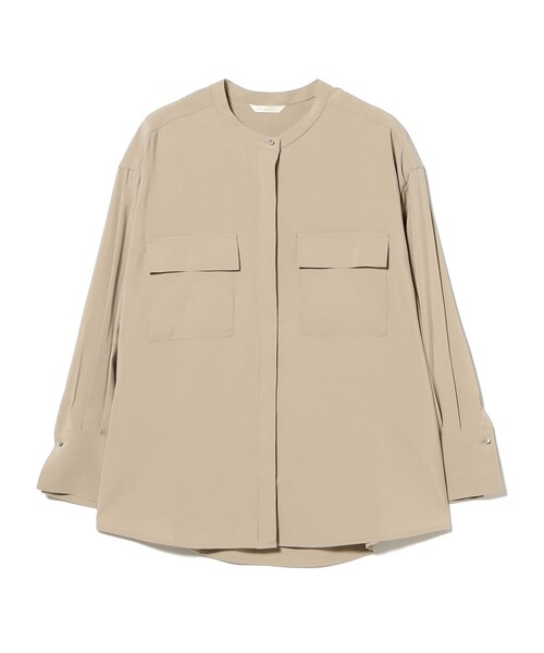 BEAMS HEART（ビームスハート）の「2WAY フィブリル カシュクール シャツ（シャツ/ブラウス・レディース・チャコールグレー/ベージュ・FREE）」の11枚目の写真