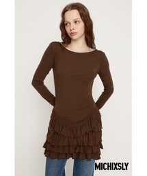 MICHIXSLY HEM FRILL L/S TOPS ミチスライヘムフリルロングスリーブトップス 冬服 春服