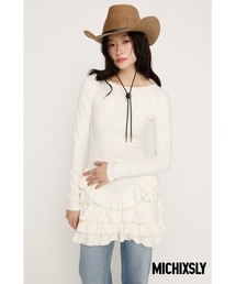 FRILL ZIP UP HOODIE フリルジップアップフーディ 冬服 春服 ジップ
