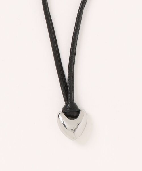 【UCALYPT/ユーカリプト】Plump Heart Leather Cord Necklace (ul4453)