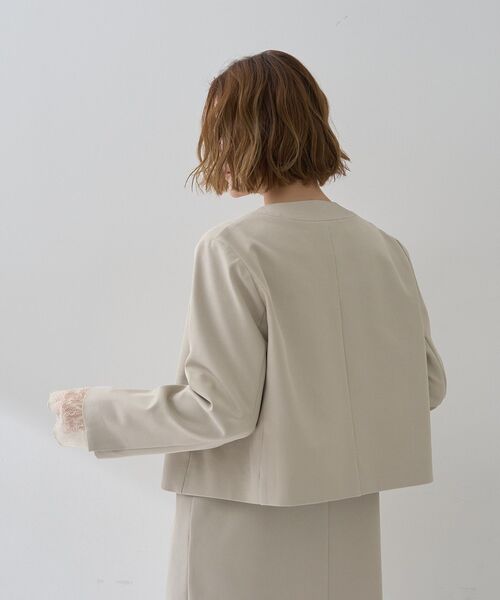 YECCA VECCA（イェッカヴェッカ）の「【2点SET】ショートジャケットセットキャミワンピース（ワンピース・レディース・ネイビー/ライトベージュ・FREE）」の8枚目の写真