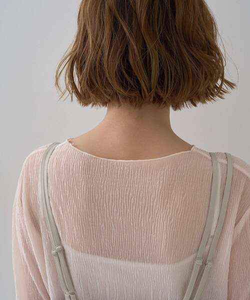 YECCA VECCA（イェッカヴェッカ）の「【2点SET】ショートジャケットセットキャミワンピース（ワンピース・レディース・ネイビー/ライトベージュ・FREE）」の22枚目の写真