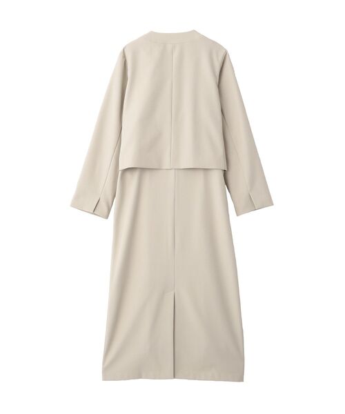 YECCA VECCA（イェッカヴェッカ）の「【2点SET】ショートジャケットセットキャミワンピース（ワンピース・レディース・ネイビー/ライトベージュ・FREE）」の3枚目の写真