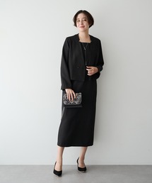 YECCA VECCA（イェッカヴェッカ）の「【2点SET】ショートジャケットセットキャミワンピース（スーツセット）」