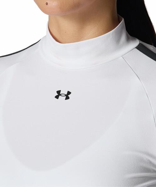 UNDER ARMOUR（アンダーアーマー）の「UAドライブ アーマーニット ロングスリーブ モックネック シャツ（ゴルフ/レディース）（ポロシャツ・レディース・ホワイト・XL/L/S/M）」の4枚目の写真