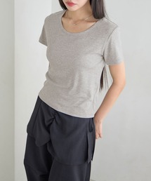 ラウンドネックコンパクト半袖Tシャツ