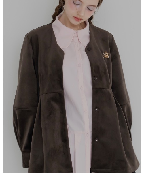 jumelle（ジュメロ）の「【リニューアル】ベロアペプラムトップ