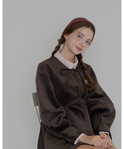 JUMELLE（ジュメロ）の「【リバイバル】ベロアペプラムトップ（その他アウター・レディース・ブラウン/アイボリー・FREE）」の18枚目の写真
