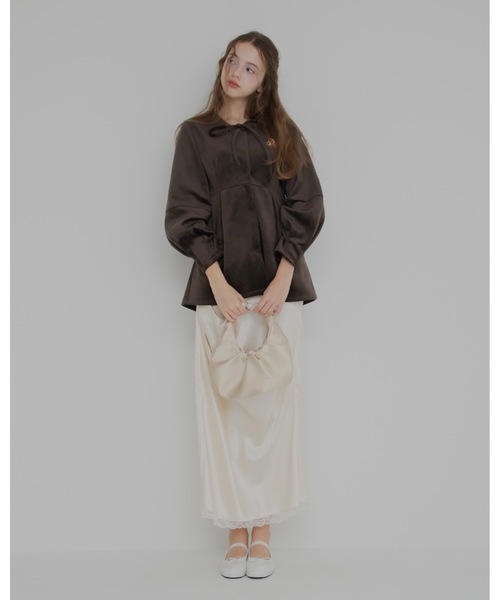 JUMELLE（ジュメロ）の「【リバイバル】ベロアペプラムトップ（その他アウター・レディース・ブラウン/アイボリー・FREE）」の20枚目の写真