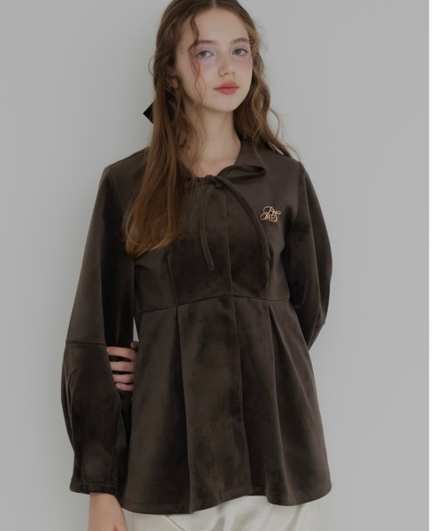 JUMELLE（ジュメロ）の「【リバイバル】ベロアペプラムトップ（その他アウター・レディース・ブラウン/アイボリー・FREE）」の21枚目の写真