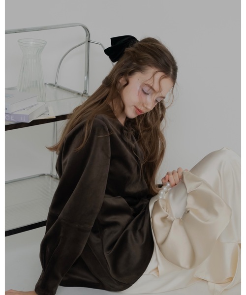 JUMELLE（ジュメロ）の「【リバイバル】ベロアペプラムトップ（その他アウター・レディース・ブラウン/アイボリー・FREE）」の22枚目の写真