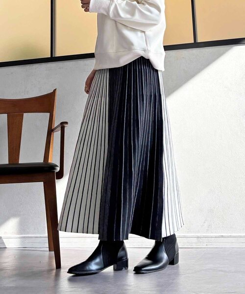 un dix cors(アンディコール)の「ストライプニットスカート(スカート・レディース・ブルー/ブラック・FREE)」の22枚目の写真
