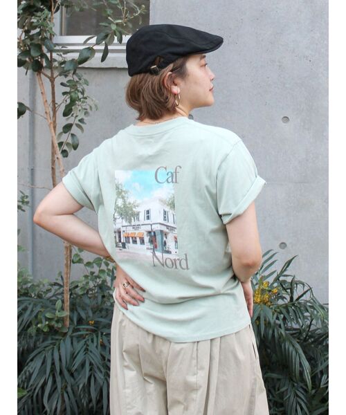 Ungrid（アングリッド）の「バックフォトプリントTee（Tシャツ/カットソー・レディース・チャコールグレー/オフホワイト/グリーン/ライトグレー・FREE）」の4枚目の写真