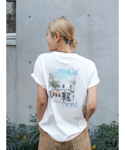 Ungrid（アングリッド）の「バックフォトプリントTee（Tシャツ/カットソー・レディース・チャコールグレー/オフホワイト/グリーン/ライトグレー・FREE）」の14枚目の写真