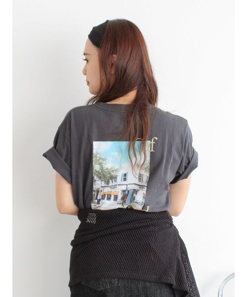 Ungrid（アングリッド）の「バックフォトプリントTee（Tシャツ/カットソー・レディース・チャコールグレー/オフホワイト/グリーン/ライトグレー・FREE）」の18枚目の写真
