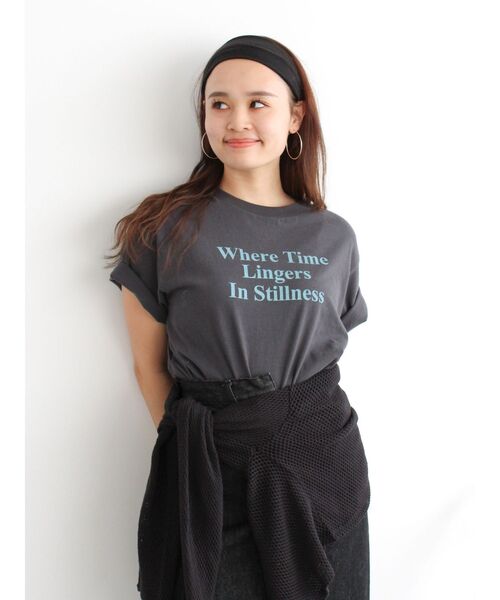 Ungrid（アングリッド）の「バックフォトプリントTee（Tシャツ/カットソー・レディース・チャコールグレー/オフホワイト/グリーン/ライトグレー・FREE）」の19枚目の写真