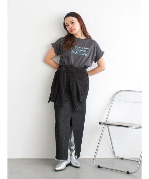 Ungrid（アングリッド）の「バックフォトプリントTee（Tシャツ/カットソー・レディース・チャコールグレー/オフホワイト/グリーン/ライトグレー・FREE）」の21枚目の写真