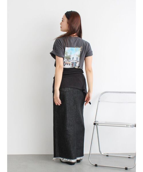 Ungrid（アングリッド）の「バックフォトプリントTee（Tシャツ/カットソー・レディース・チャコールグレー/オフホワイト/グリーン/ライトグレー・FREE）」の22枚目の写真