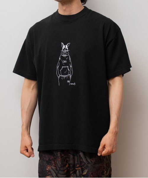 A blends(エイブレンズ)の「"A blends Meme-ci × A blends イラストTシャツ ""chihuahua"""(Tシャツ/カットソー・メンズ・ブラック/ホワイト・X-LARGE/LARGE)」の2枚目の写真