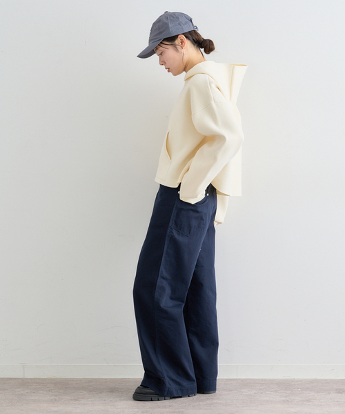 U by SPICK&SPAN(ユーバイスピックアンドスパン)の「スウェットライクニットフーディー(パーカー・レディース・アイボリー/ライトグリーン/ライトグレー・FREE)」の7枚目の写真