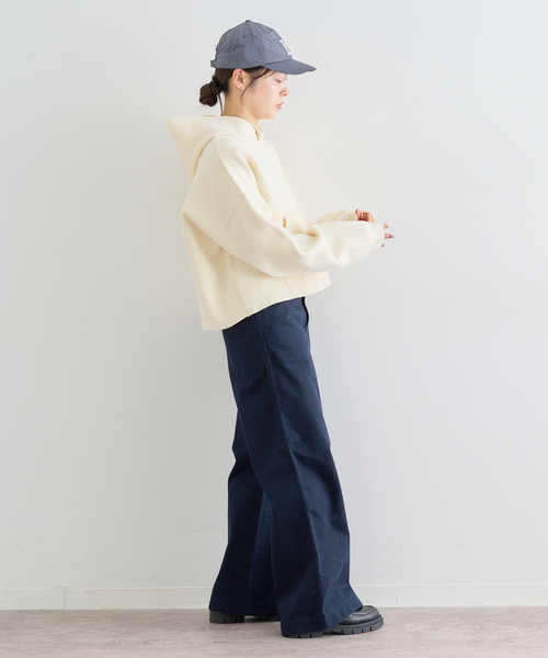 U by SPICK&SPAN(ユーバイスピックアンドスパン)の「スウェットライクニットフーディー(パーカー・レディース・アイボリー/ライトグリーン/ライトグレー・FREE)」の10枚目の写真