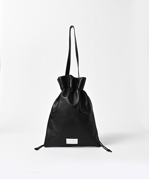 セール】☆ADAMPATEK☆water repellent leather medium drawstring bag