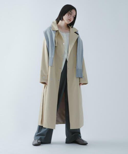 SENSE OF PLACE by URBAN RESEARCH（センスオブプレイスバイアーバンリサーチ）の「『撥水/防花粉』SKINProofトレンチコート（トレンチコート・レディース・チャコールグレー/ベージュ・ONE）」の2枚目の写真