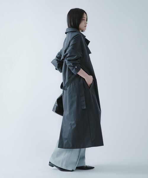 SENSE OF PLACE by URBAN RESEARCH（センスオブプレイスバイアーバンリサーチ）の「『撥水/防花粉』SKINProofトレンチコート（トレンチコート・レディース・チャコールグレー/ベージュ・ONE）」の8枚目の写真