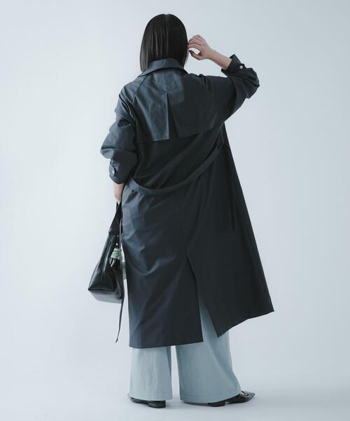 SENSE OF PLACE by URBAN RESEARCH（センスオブプレイスバイアーバンリサーチ）の「『撥水/防花粉』SKINProofトレンチコート（トレンチコート・レディース・チャコールグレー/ベージュ・ONE）」の9枚目の写真