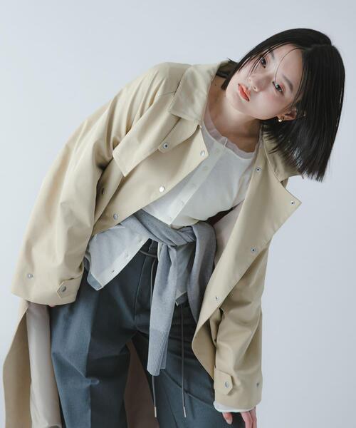 SENSE OF PLACE by URBAN RESEARCH（センスオブプレイスバイアーバンリサーチ）の「『撥水/防花粉』SKINProofトレンチコート（トレンチコート・レディース・チャコールグレー/ベージュ・ONE）」の17枚目の写真