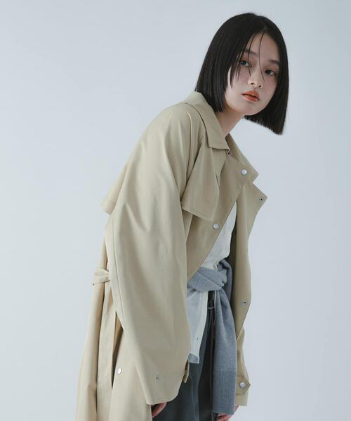 SENSE OF PLACE by URBAN RESEARCH（センスオブプレイスバイアーバンリサーチ）の「『撥水/防花粉』SKINProofトレンチコート（トレンチコート・レディース・チャコールグレー/ベージュ・ONE）」の19枚目の写真