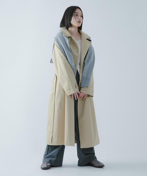SENSE OF PLACE by URBAN RESEARCH（センスオブプレイスバイアーバンリサーチ）の「『撥水/防花粉』SKINProofトレンチコート（トレンチコート・レディース・チャコールグレー/ベージュ・ONE）」の21枚目の写真