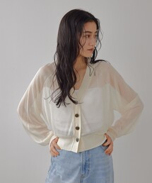 EMMEL REFINES（エメルリファインズ）の「＜EMMEL REFINES＞EM HW ラメシアー カーディガン（カーディガン/ボレロ）」