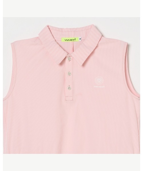 VIVA HEART（ビバハート）の「【VIVA　HEART/GOLF】 シアサッカー素材ドロストワンピース（ワンピース・レディース・ピンク/ブラック・38/40/42）」の6枚目の写真