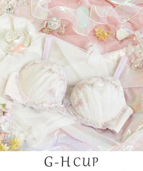 Risa Magli（リサマリ）の「コリンナ ブラジャー (G-H) ＜Glamor Bra／サイドすっきりタイプ＞（ブラジャー・レディース・グリーン系/ベビーピンク/パープル系・H75/H70/H65/G80/G75/G70/G65）」の3枚目の写真