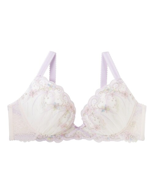 Risa Magli（リサマリ）の「コリンナ ブラジャー (G-H) ＜Glamor Bra／サイドすっきりタイプ＞（ブラジャー・レディース・グリーン系/ベビーピンク/パープル系・H75/H70/H65/G80/G75/G70/G65）」の6枚目の写真
