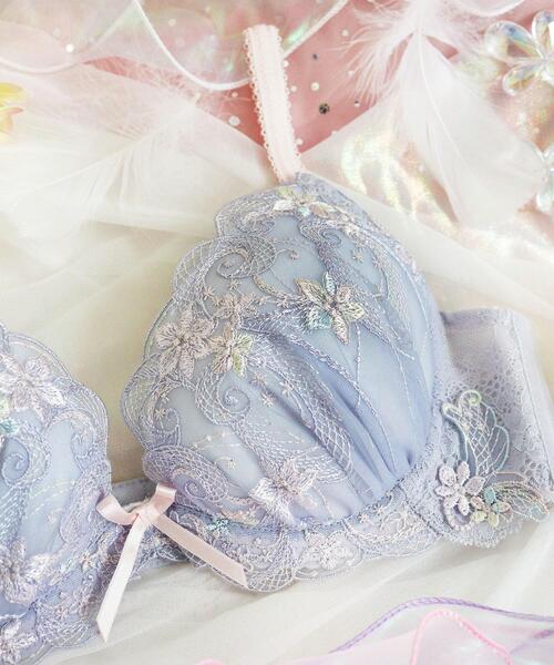 Risa Magli（リサマリ）の「コリンナ ブラジャー (G-H) ＜Glamor Bra／サイドすっきりタイプ＞（ブラジャー・レディース・グリーン系/ベビーピンク/パープル系・H75/H70/H65/G80/G75/G70/G65）」の11枚目の写真
