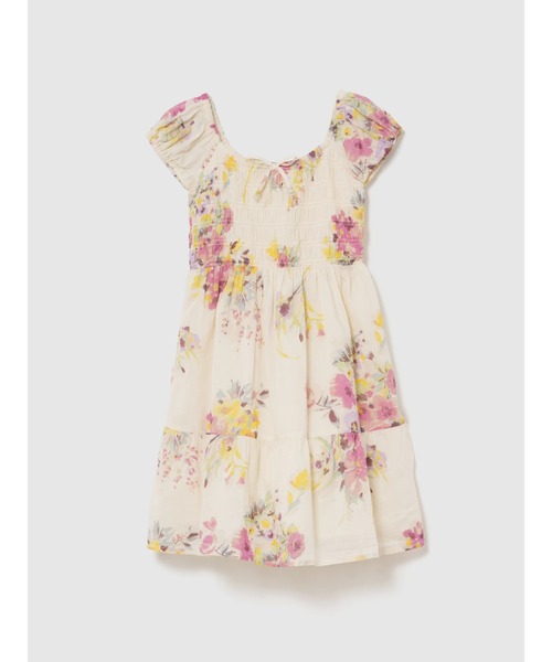GAP(ギャップ)の「フローラル ティアードワンピース (キッズ)(ワンピース・キッズ・マルチ・160cm/150cm/140cm/130cm/120cm/110cm)」の1枚目の写真