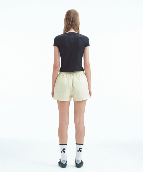 Rest&Recreation（レストアンドレクリエーション）の「BUTTON-UP CAP SLEEVE TOP - NAVY（Tシャツ/カットソー・レディース・その他・ONE）」の5枚目の写真