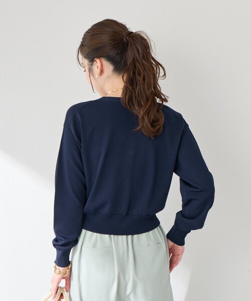 La boutique BonBon（ラブティックボンボン）の「【着回し力抜群】クールタッチUVクロップドカーディガン（カーディガン/ボレロ・レディース・ネイビー/イエロー/ピンク/ホワイト・FREE）」の13枚目の写真