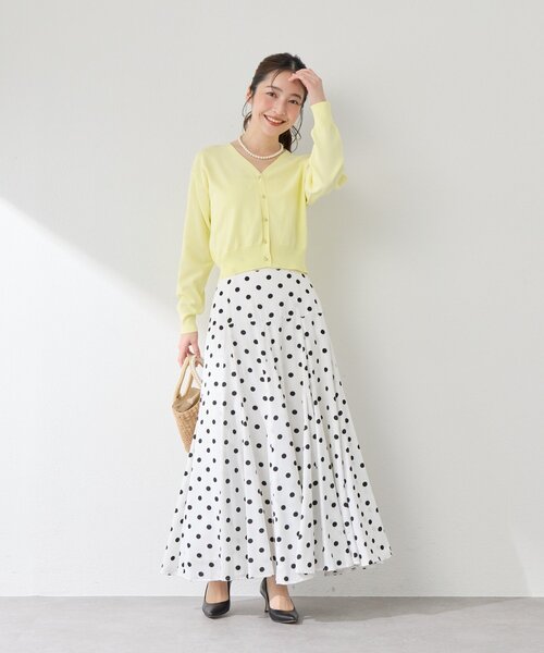 La boutique BonBon（ラブティックボンボン）の「【接触冷感・UVカット】クールタッチUVクロップドカーディガン（カーディガン/ボレロ・レディース・ネイビー/イエロー/ピンク/ホワイト・FREE）」の17枚目の写真
