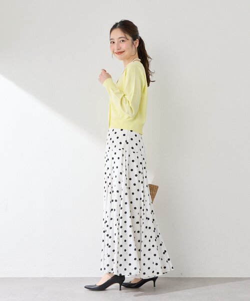 La boutique BonBon（ラブティックボンボン）の「【接触冷感・UVカット】クールタッチUVクロップドカーディガン（カーディガン/ボレロ・レディース・ネイビー/イエロー/ピンク/ホワイト・FREE）」の18枚目の写真