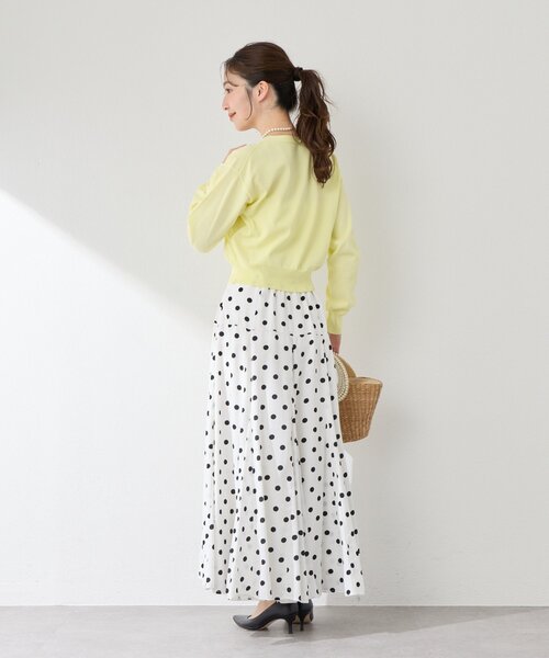 La boutique BonBon（ラブティックボンボン）の「【接触冷感・UVカット】クールタッチUVクロップドカーディガン（カーディガン/ボレロ・レディース・ネイビー/イエロー/ピンク/ホワイト・FREE）」の19枚目の写真