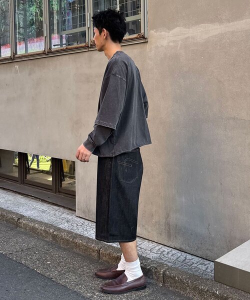 CIAOPANIC(チャオパニック)の「【cian denim/シアンデニム】バギーワイドデニムショーツ/ハーフパンツ(デニムパンツ・レディース・ブラック系その他/ブラック/インディゴブルー/ブルー・MEDIUM/SMALL/LARGE)」の9枚目の写真