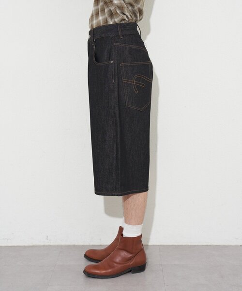 CIAOPANIC(チャオパニック)の「【cian denim/シアンデニム】バギーワイドデニムショーツ/ハーフパンツ(デニムパンツ・レディース・ブラック系その他/ブラック/インディゴブルー/ブルー・MEDIUM/SMALL/LARGE)」の12枚目の写真