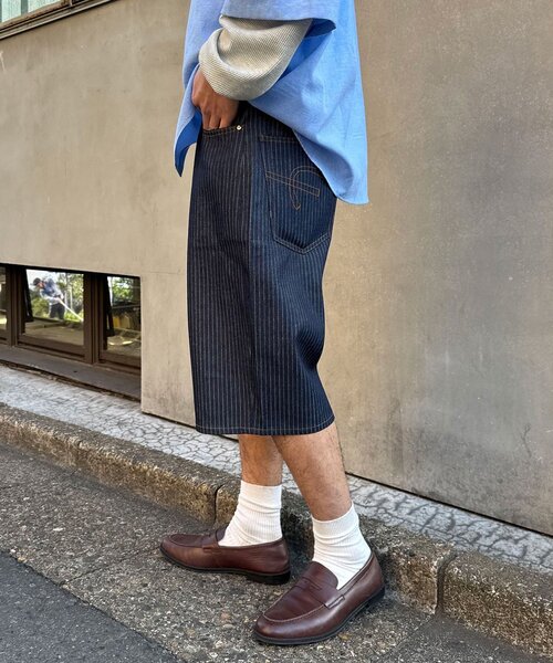 CIAOPANIC(チャオパニック)の「【cian denim/シアンデニム】バギーワイドデニムショーツ/ハーフパンツ(デニムパンツ・レディース・ブラック系その他/ブラック/インディゴブルー/ブルー・MEDIUM/SMALL/LARGE)」の20枚目の写真