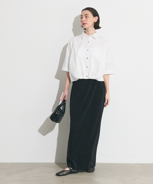 coca(coca)(コカ)の「フロントタックドルマンシャツ(シャツ/ブラウス・レディース・ベージュ/ホワイト・L/M)」の3枚目の写真